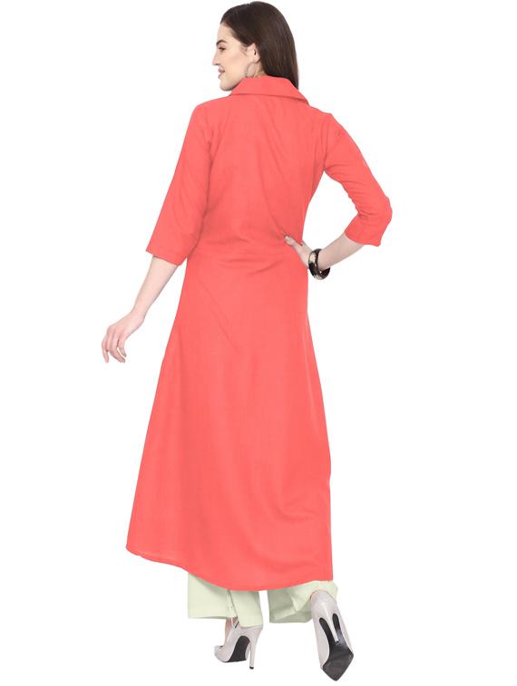solid kurta palazzo set - 18467675 - Standard Image - 2
