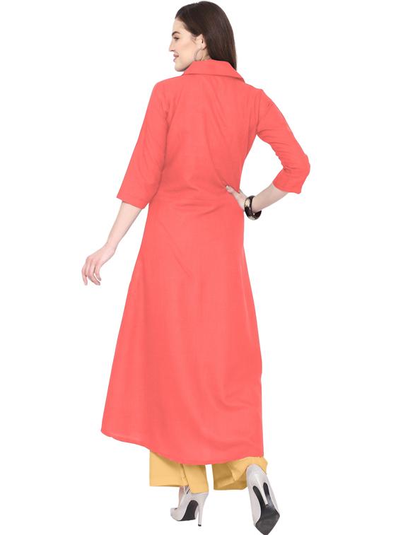 solid kurta palazzo set - 18467677 - Standard Image - 2