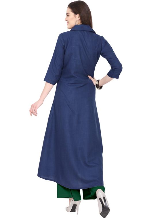 solid kurta palazzo set - 18467686 - Standard Image - 2