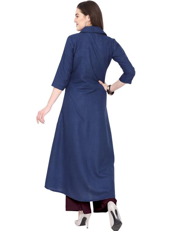 solid kurta palazzo set - 18467689 - Standard Image - 2