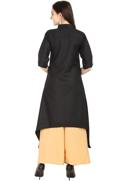 solid asymmetric kurta - 18467850 - Standard Image - 2