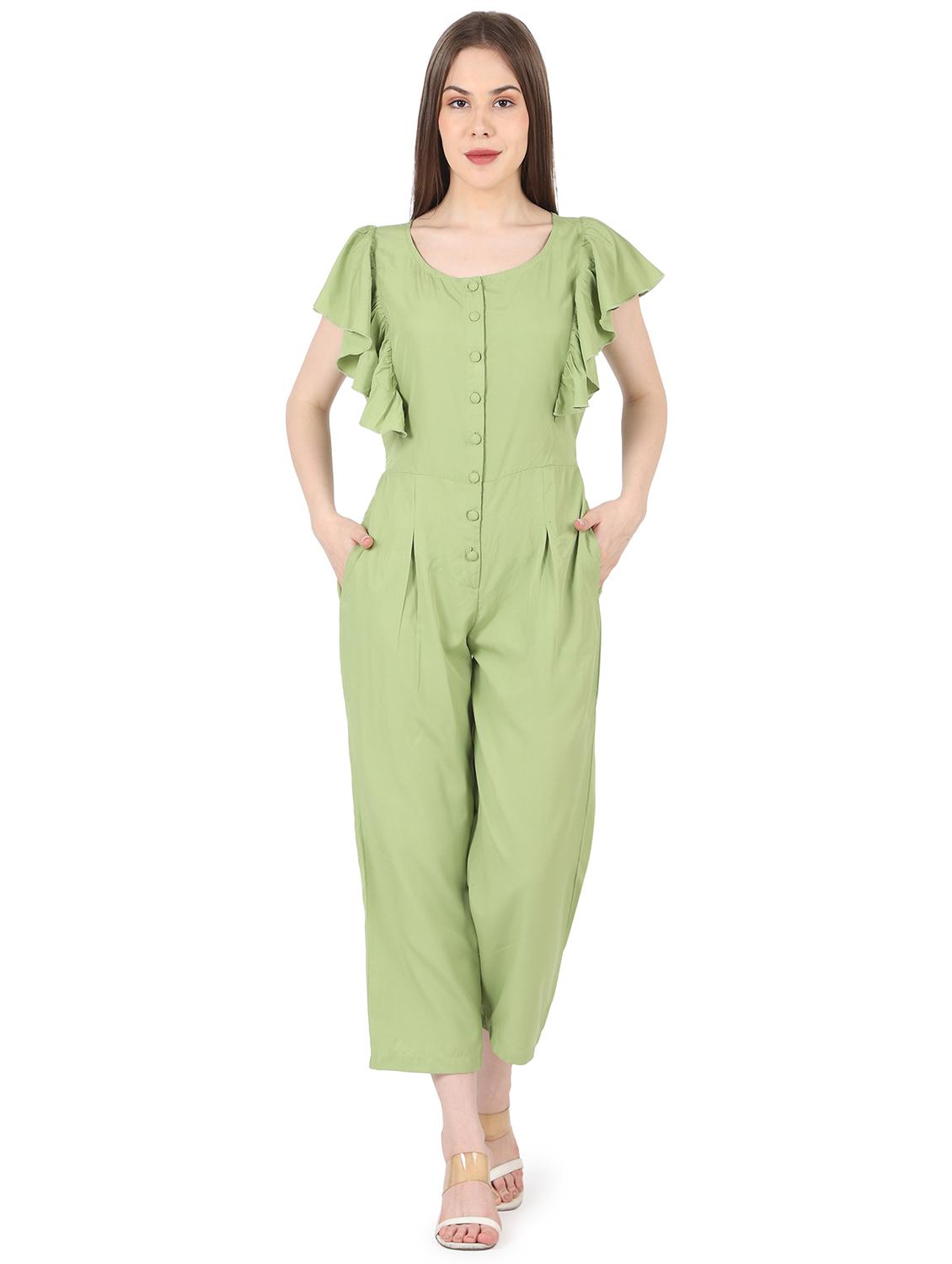 tie back solid full length jumpsuit - 18468603 - Zoom Image - 0