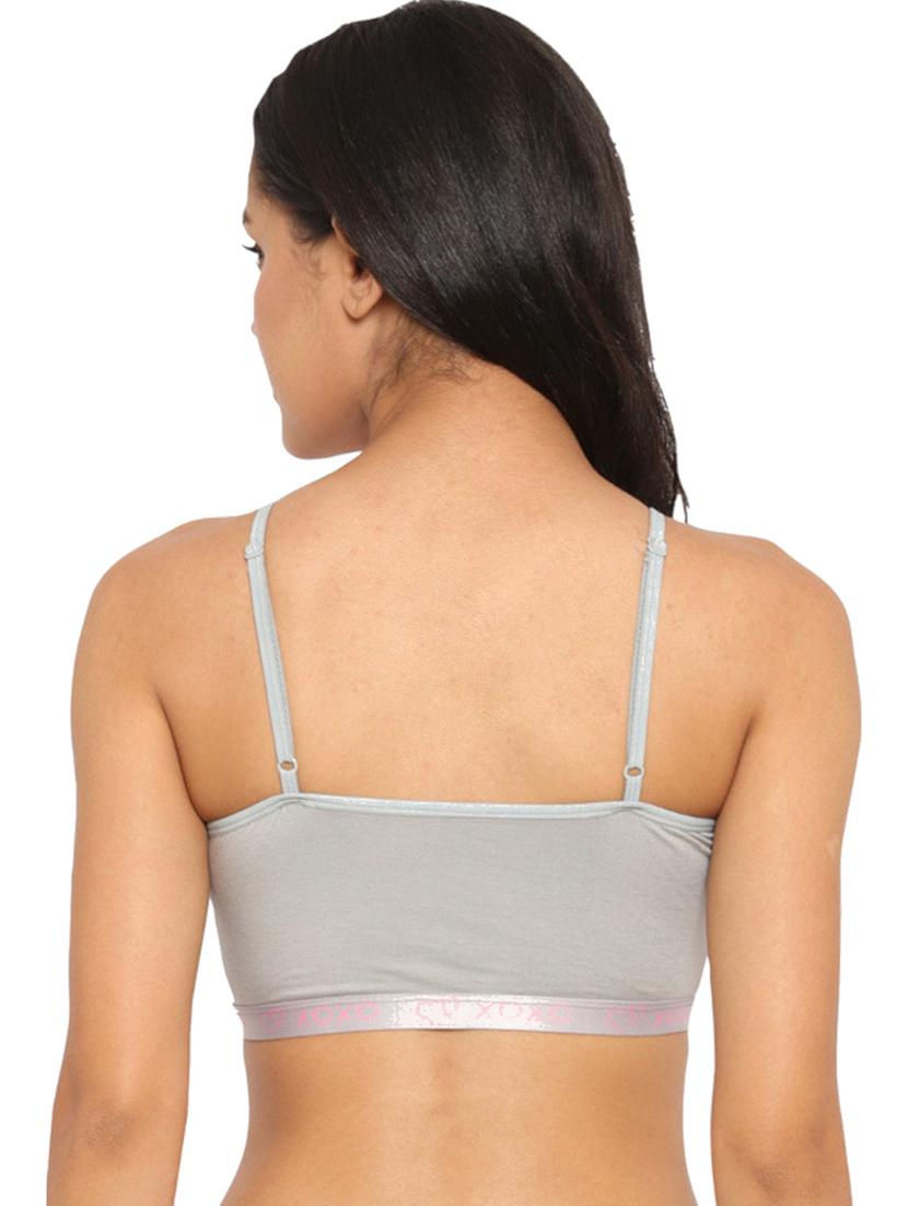 grey non padded bralette bra - 18468660 - Standard Image - 2