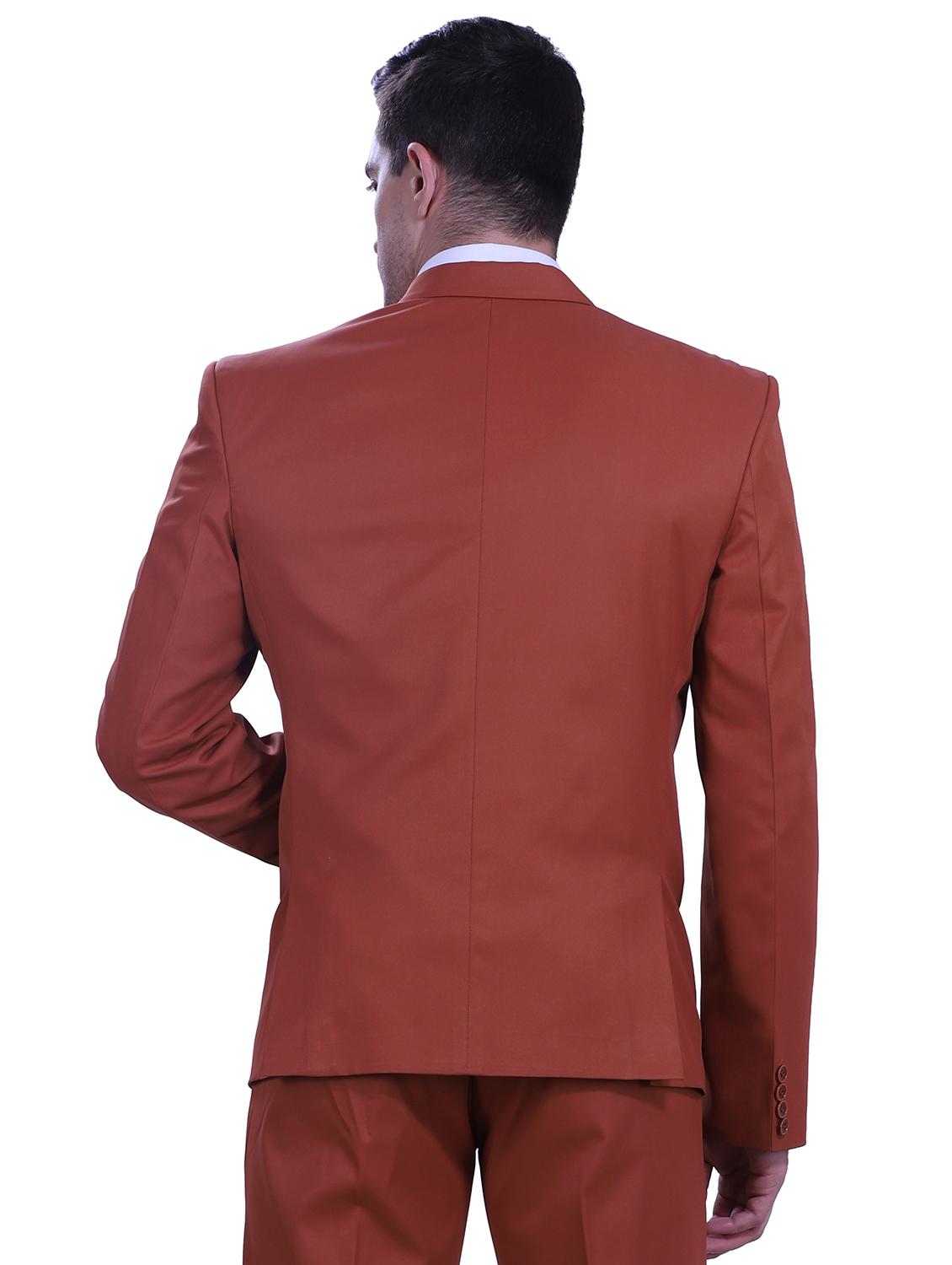rust single breasted two piece suit set - 18468931 - Standard Image - 2