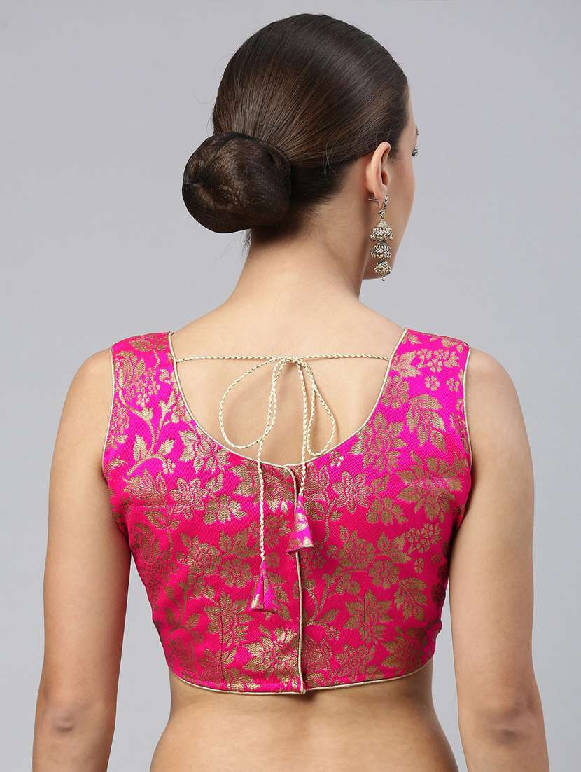 Jacquard Woven Design Saree Blouse - 18469157 -  Standard Image - 2