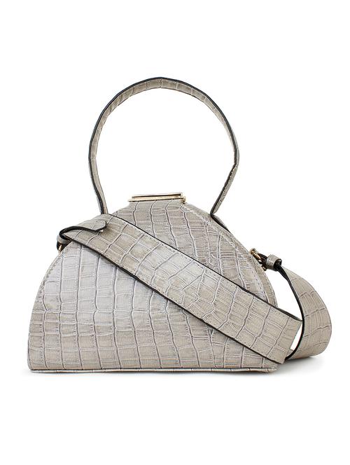 grey textured messenger sling bag - 18469354 -  Standard Image - 0