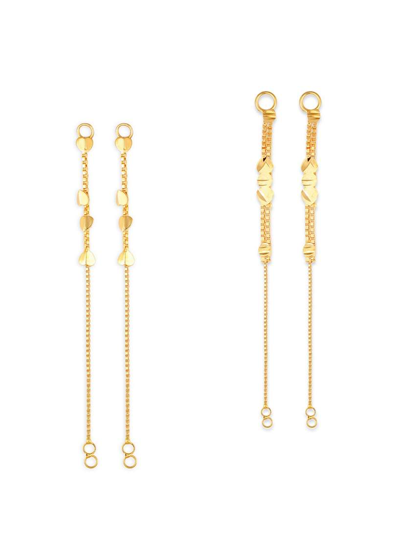 set of 2 gold plated single layer ear cuff earrings 