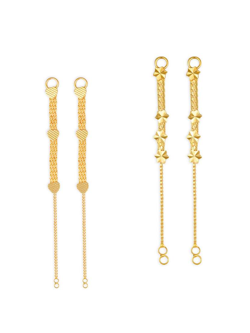 set of 2 gold plated single layer ear cuff earrings 