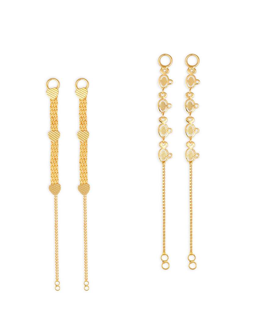 set of 2 gold plated single layer ear cuff earrings 