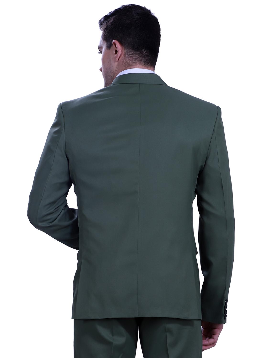 green solid single breasted suit - 18469592 - Standard Image - 2