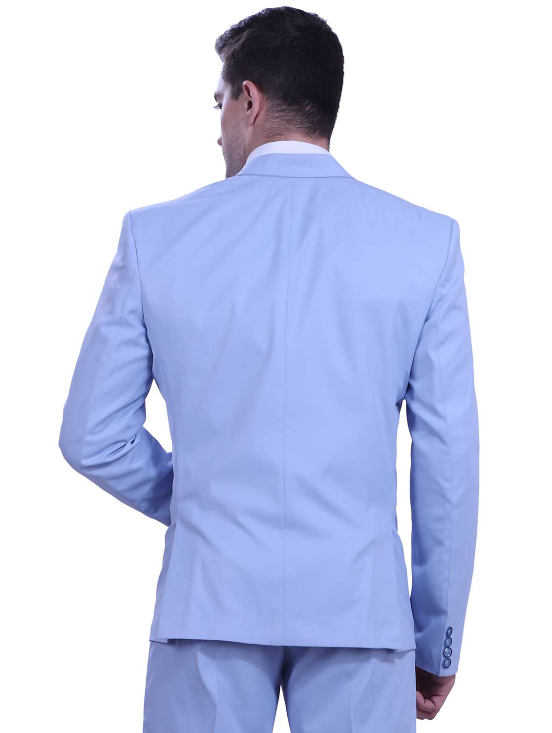 light blue solid single breasted suit - 18469597 - Standard Image - 2