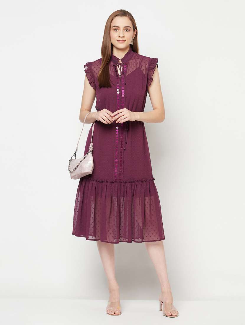 women's tiered dress checks dress