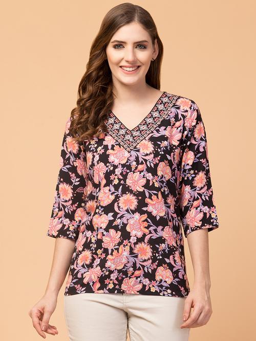 women black regular fit straight top - 18469724 -  Standard Image - 0