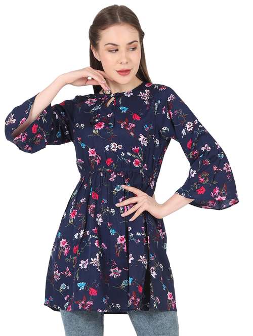 women's a line key hole neck top - 18469781 -  Standard Image - 0