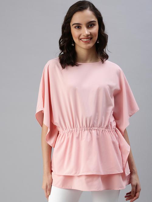 women's layered round neck top - 18469924 - Standard Image - 0