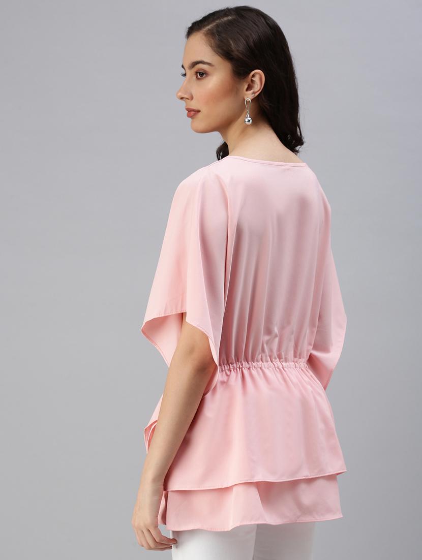 women's layered round neck top - 18469924 - Standard Image - 2
