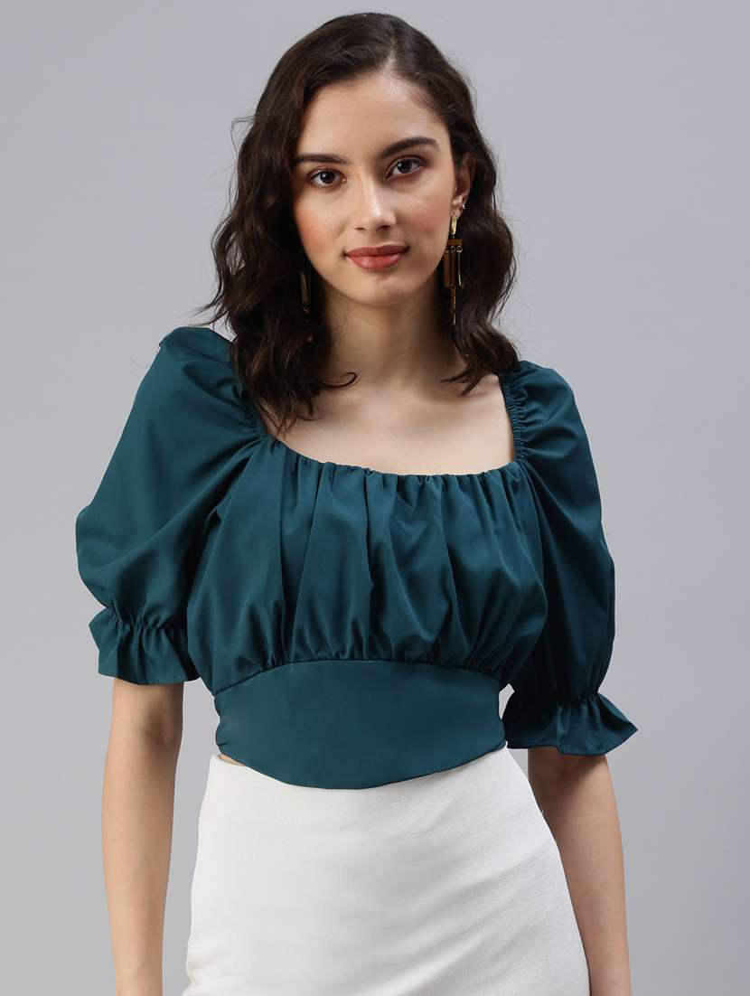women's crop square neck top - 18469925 - Zoom Image - 0