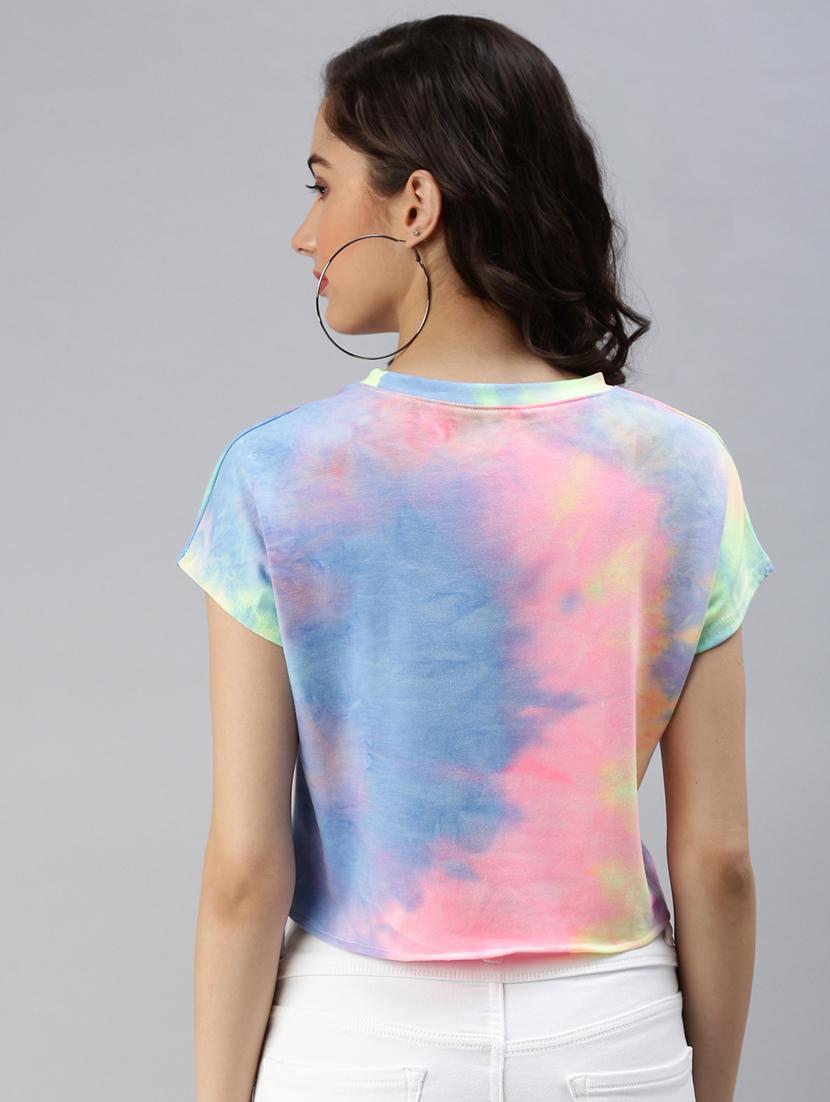 tie front tie and dye regular top - 18469931 - Standard Image - 2