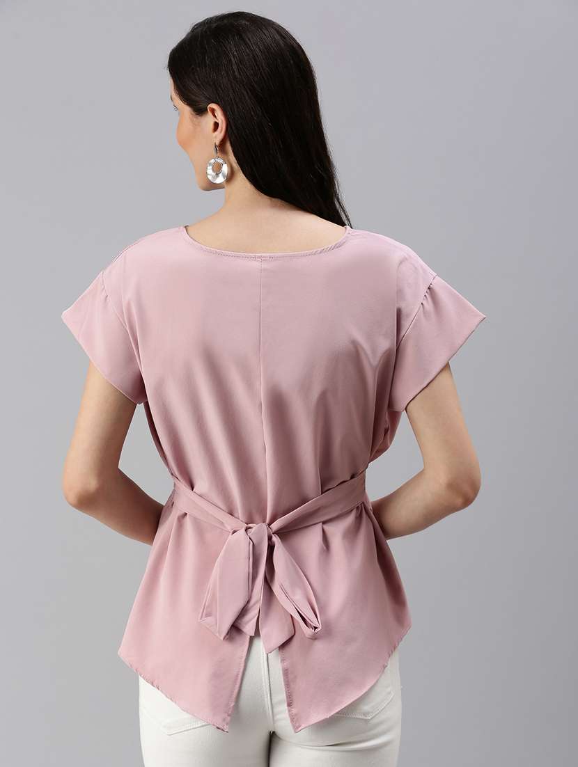 women's peplum round neck top - 18469933 -  Standard Image - 2