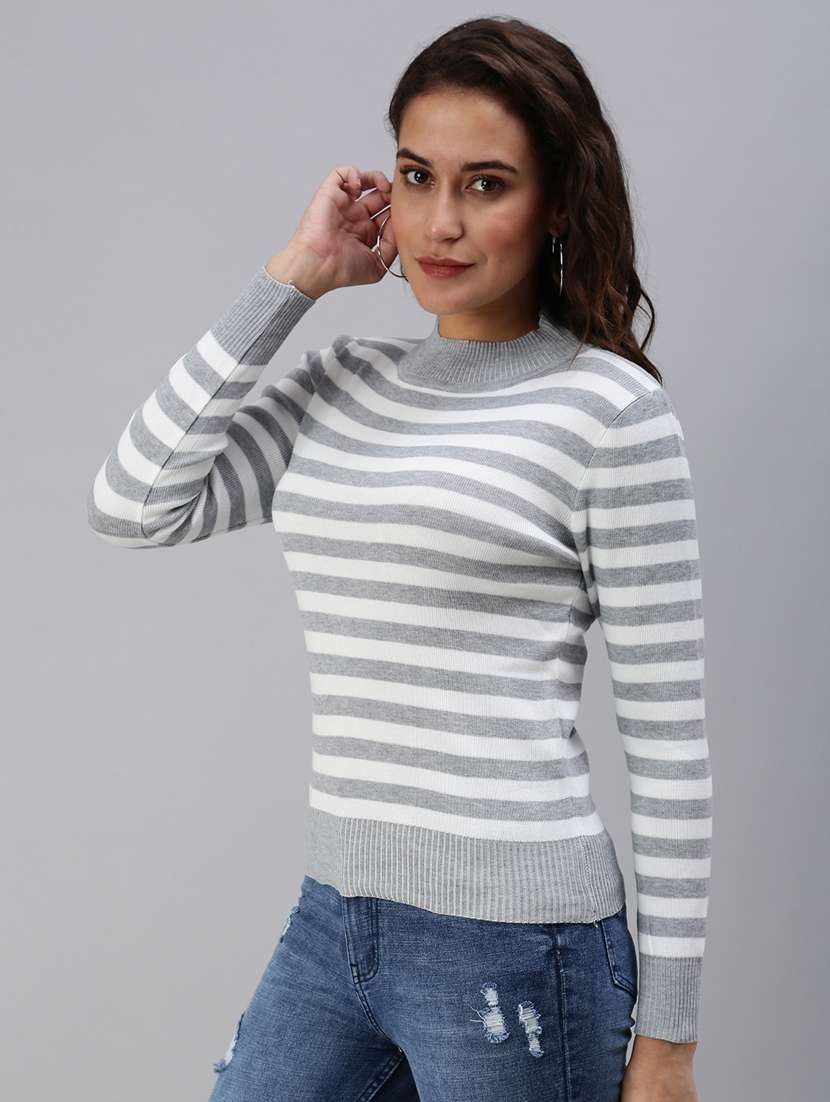 crew neck striped top  - 18470013 -  Standard Image - 2