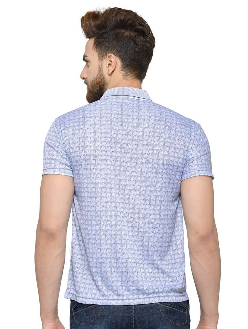 blue printed polo t-shirt - 18470221 -  Standard Image - 2
