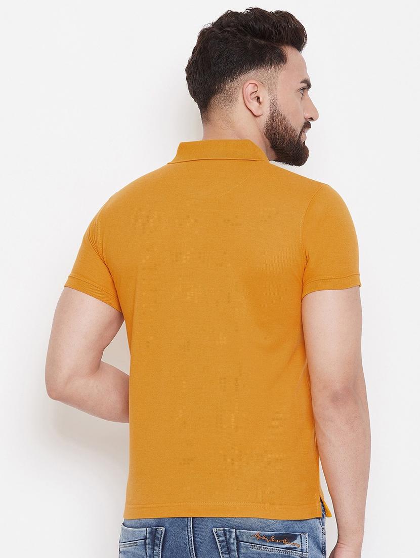orange solid polo t-shirt - 18470238 - Standard Image - 2