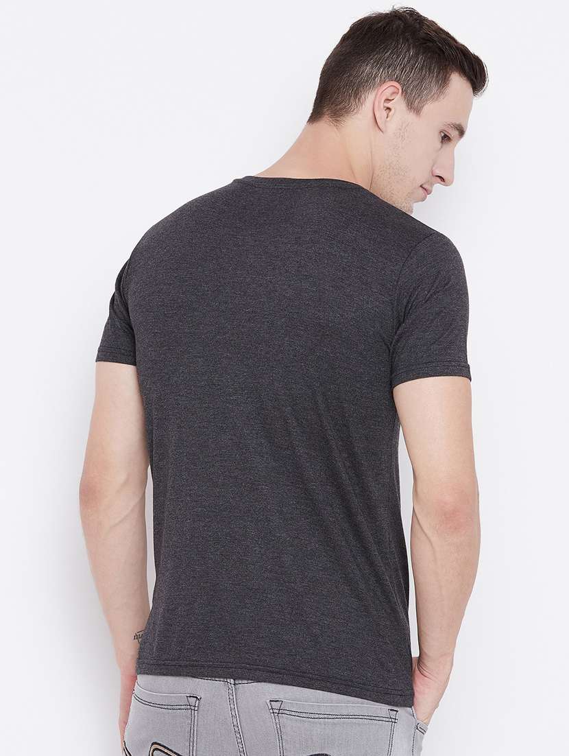 charcoal-grey chest-printed t-shirt - 18470283 - Standard Image - 2