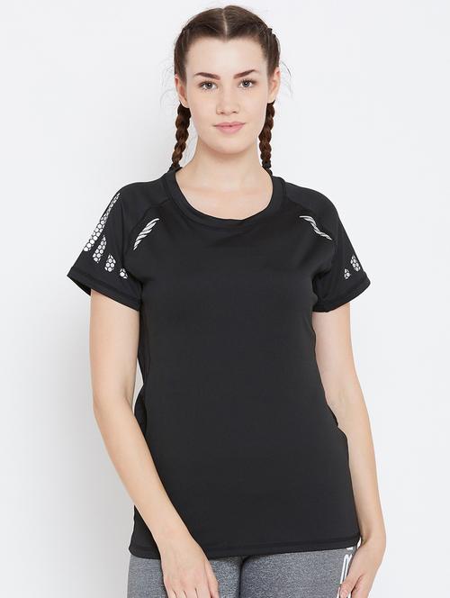 women's placement print round neck t-shirt - 18470286 - Standard Image - 0