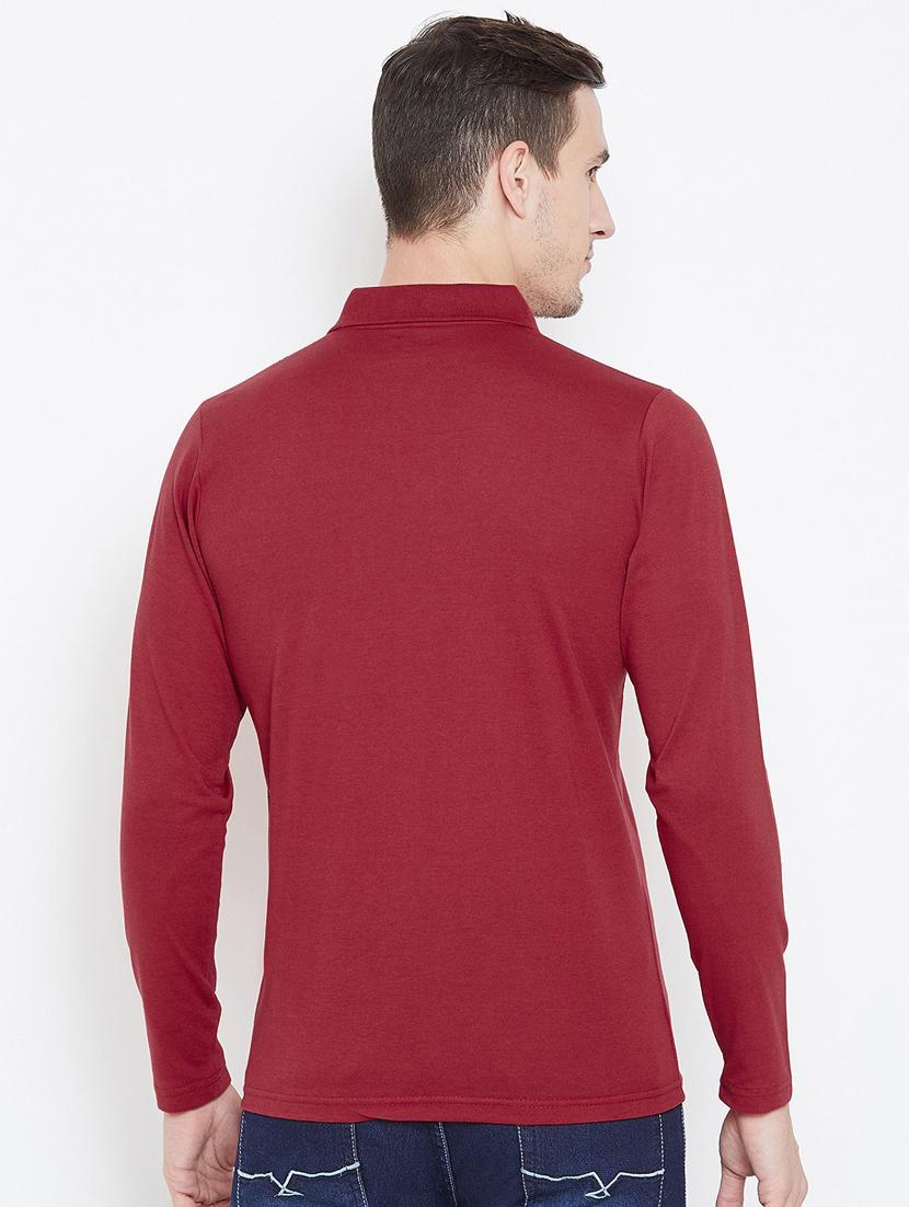 red solid polo t-shirt - 18470301 - Standard Image - 2