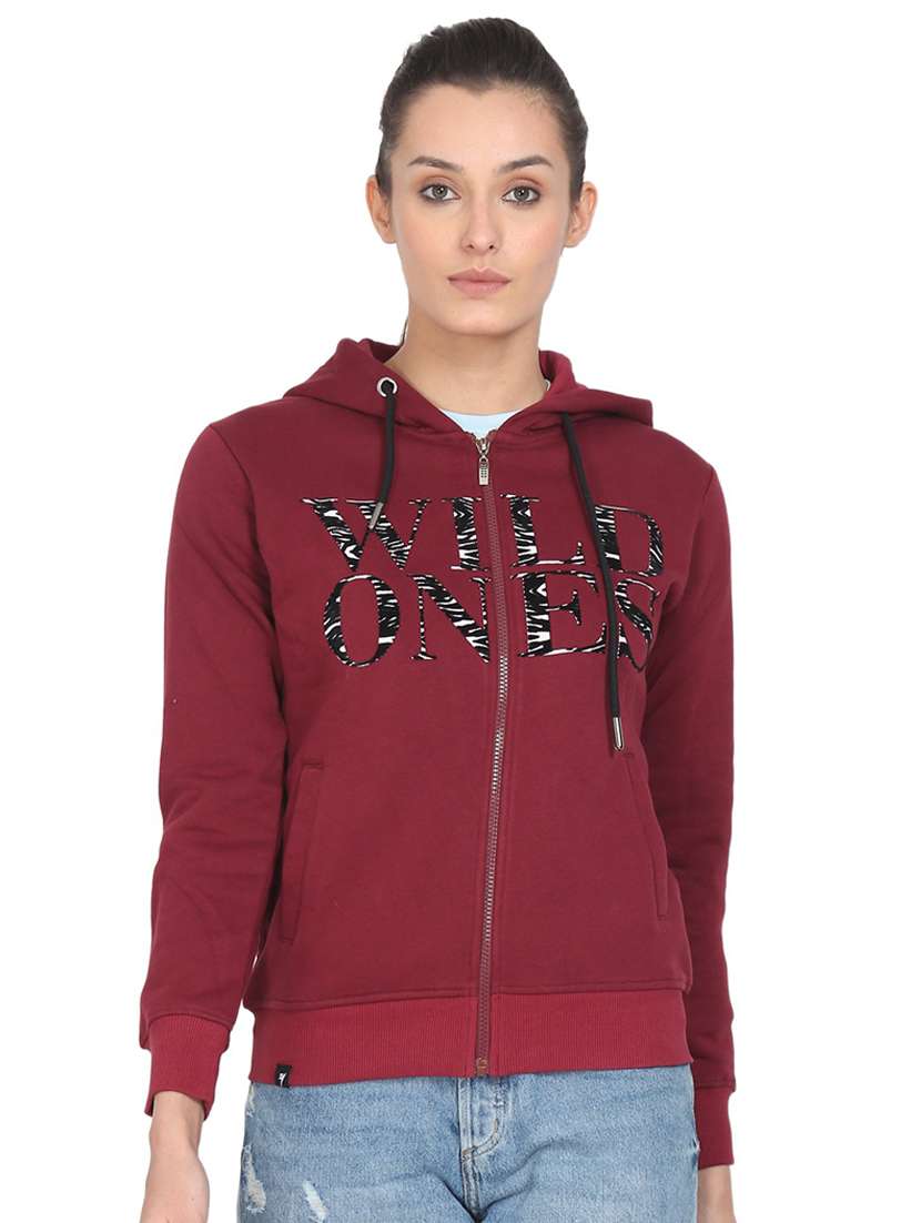 women's chest print sweatshirt