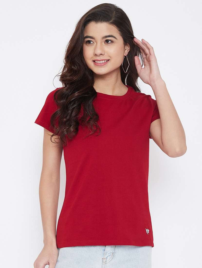 women's plain crew neck t-shirt