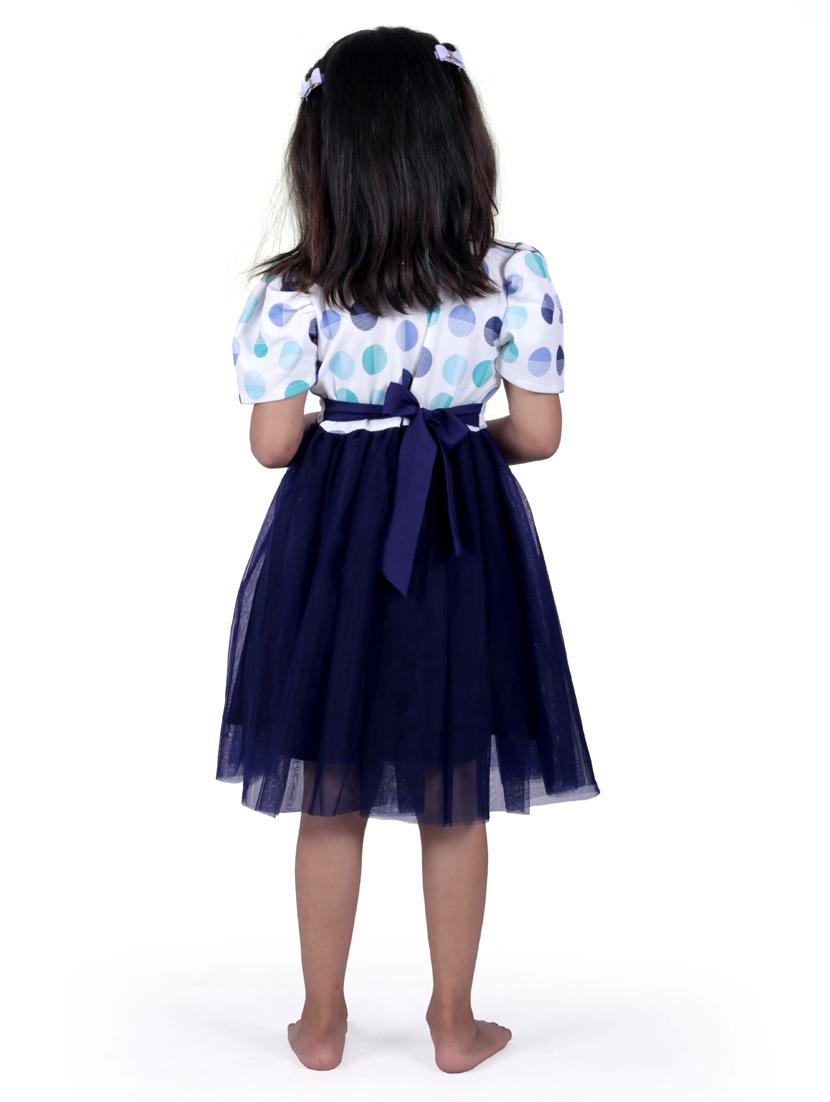 blue coloured printed frock - 18470916 - Standard Image - 2