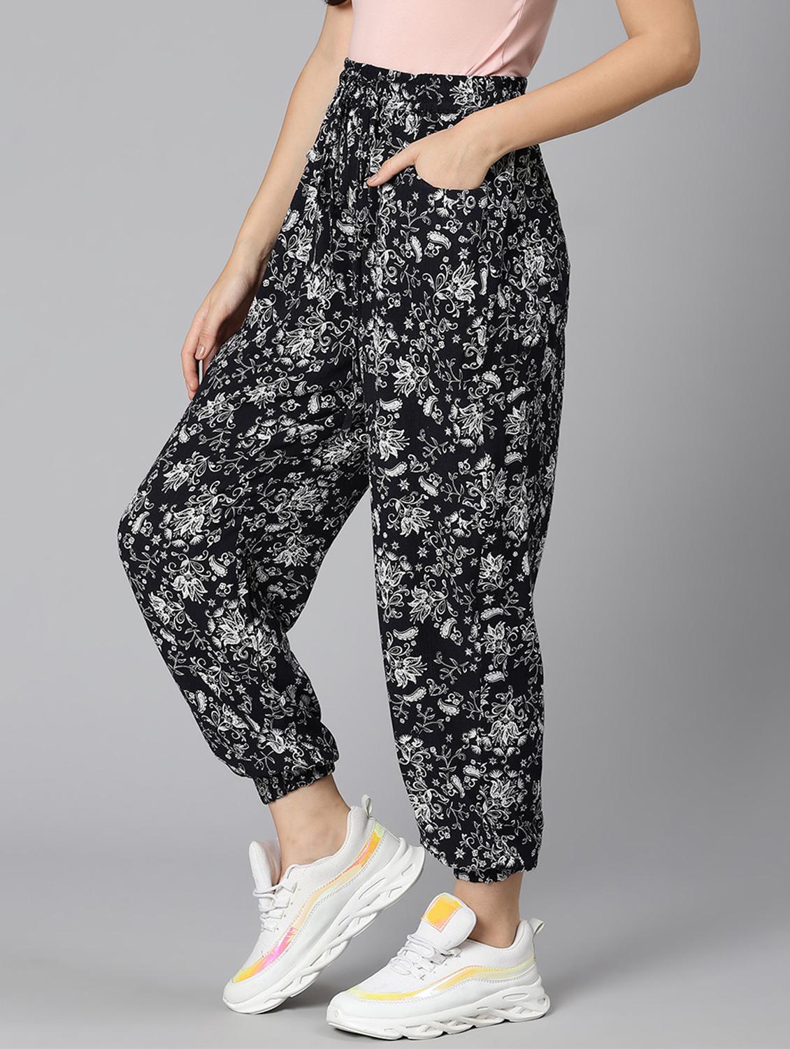 drawstring waist printed jogger - 18471003 - Standard Image - 2