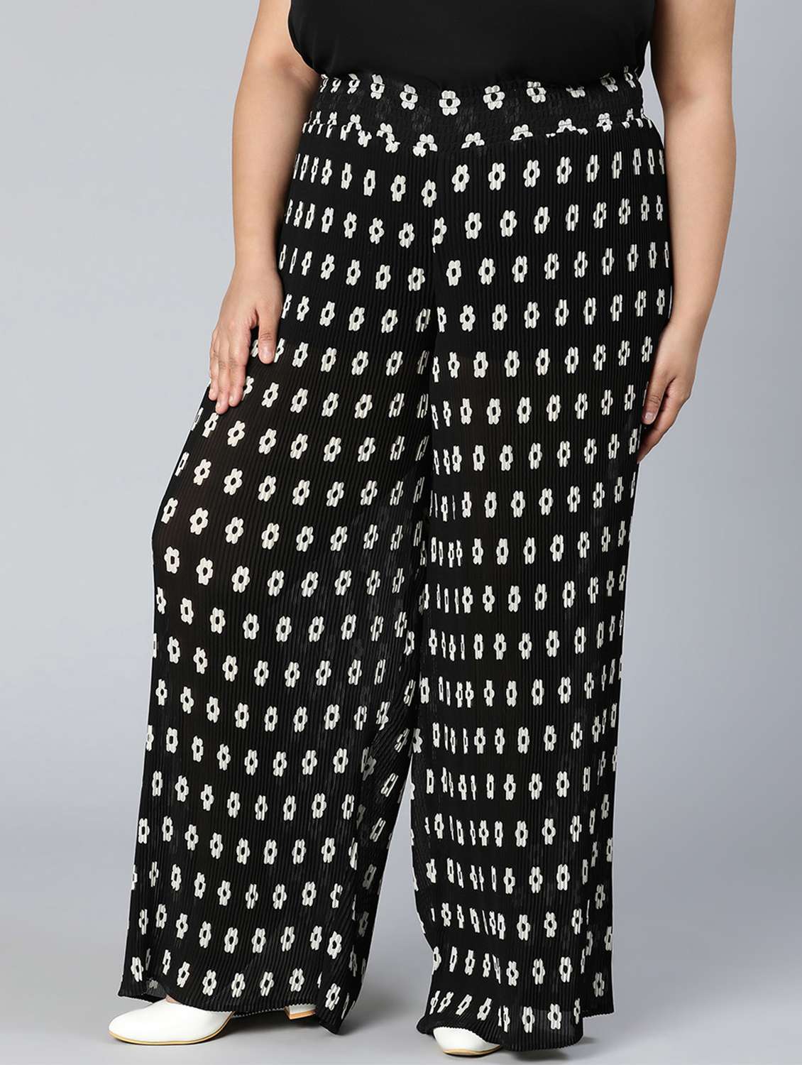 mid rise floral plus trouser  - 18471009 -  Standard Image - 2