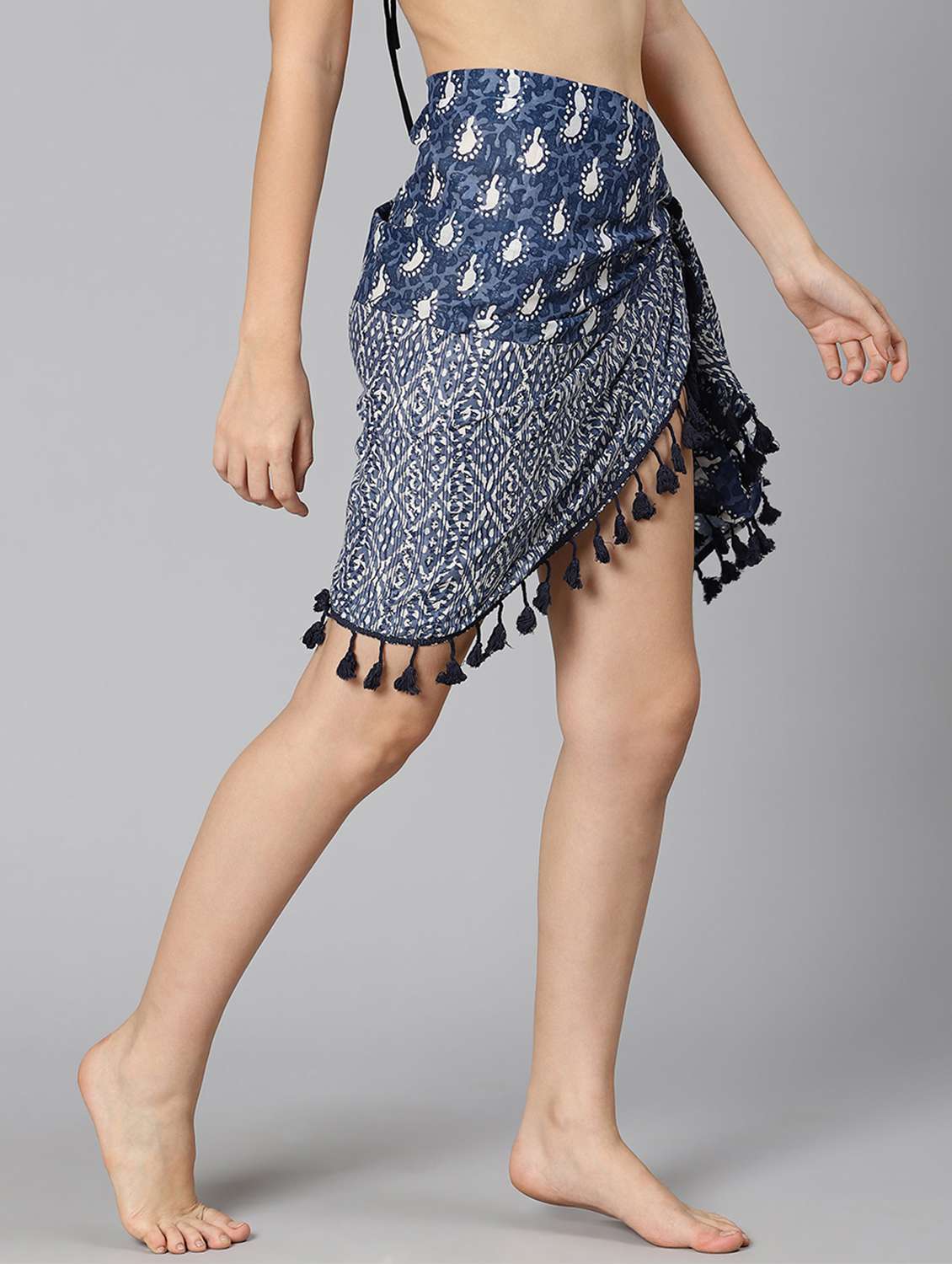 women navy blue beachwear sarong - 18471020 -  Standard Image - 2