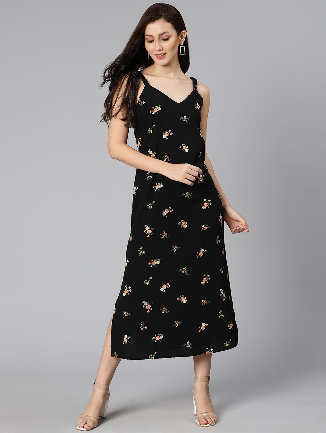 floral print a-line dress - 18471028 - Standard Image - 2