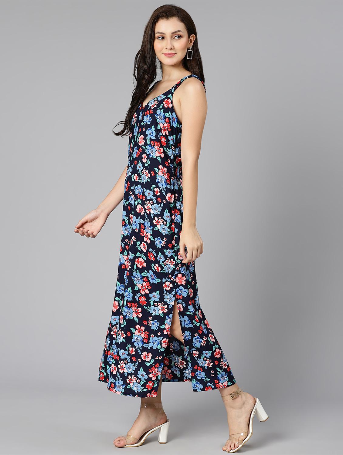floral print a-line dress - 18471029 - Standard Image - 2