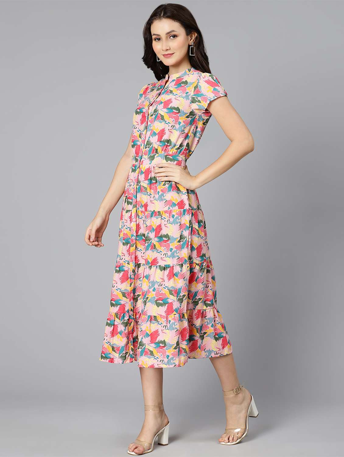 women's  leaf print dress - 18471034 -  Standard Image - 2