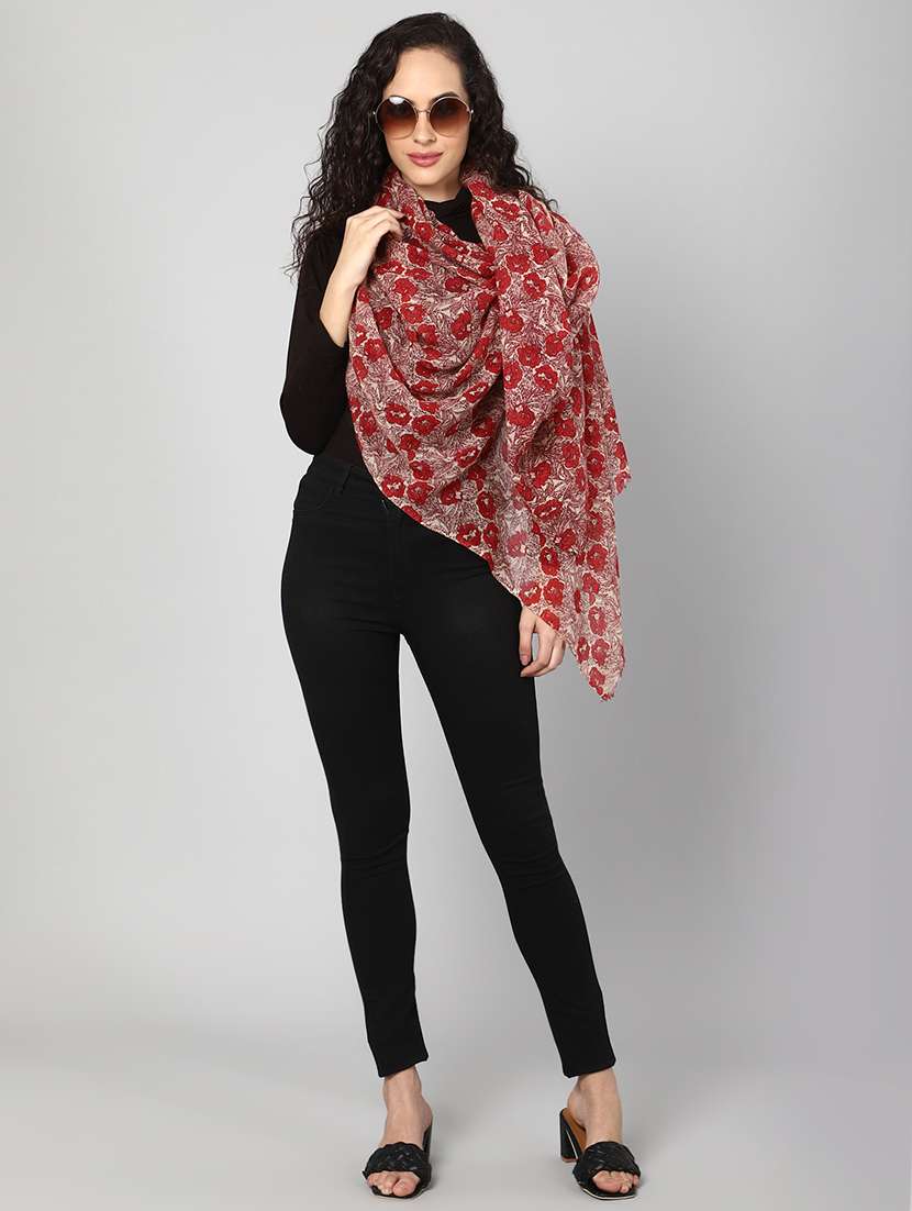 women's floral print stole - 18471203 - Standard Image - 2