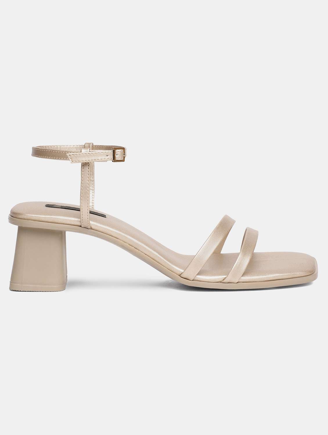 gold ankle strap sandal
