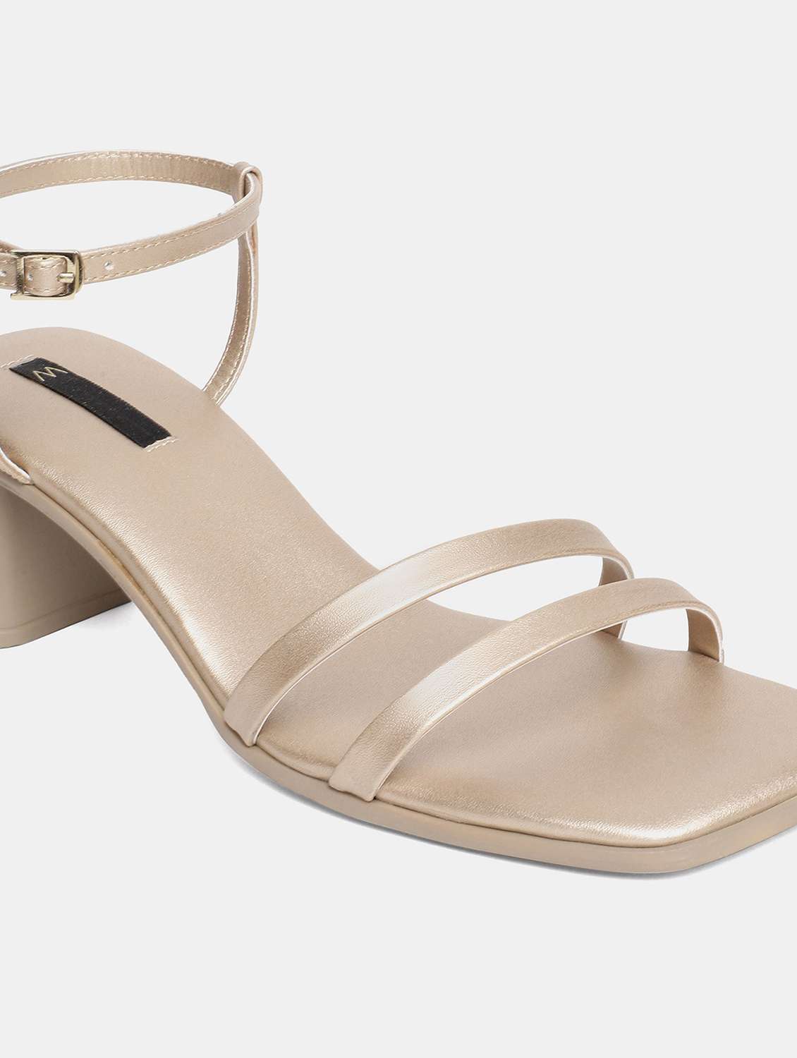 gold ankle strap sandal - 18471313 -  Standard Image - 2