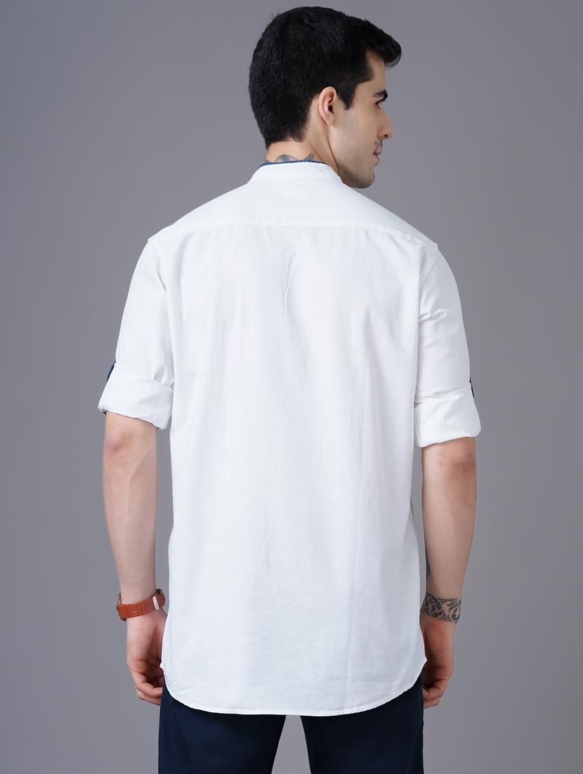 white solid kurta - 18471399 - Standard Image - 2