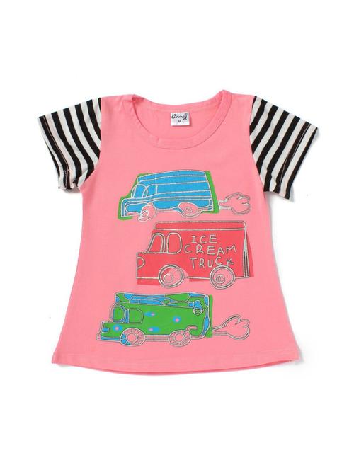 girls pink printed regular tee - 18472173 -  Standard Image - 0