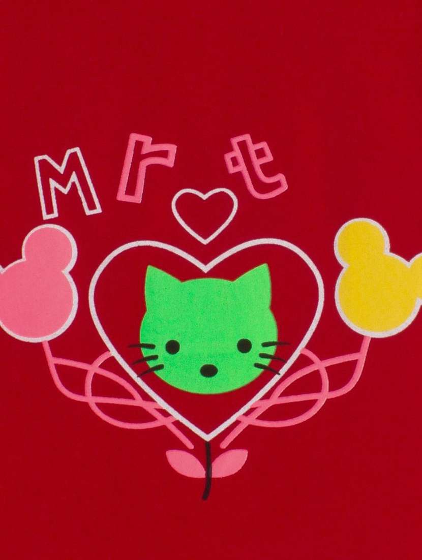 girls red printed regular tee - 18472200 -  Standard Image - 2