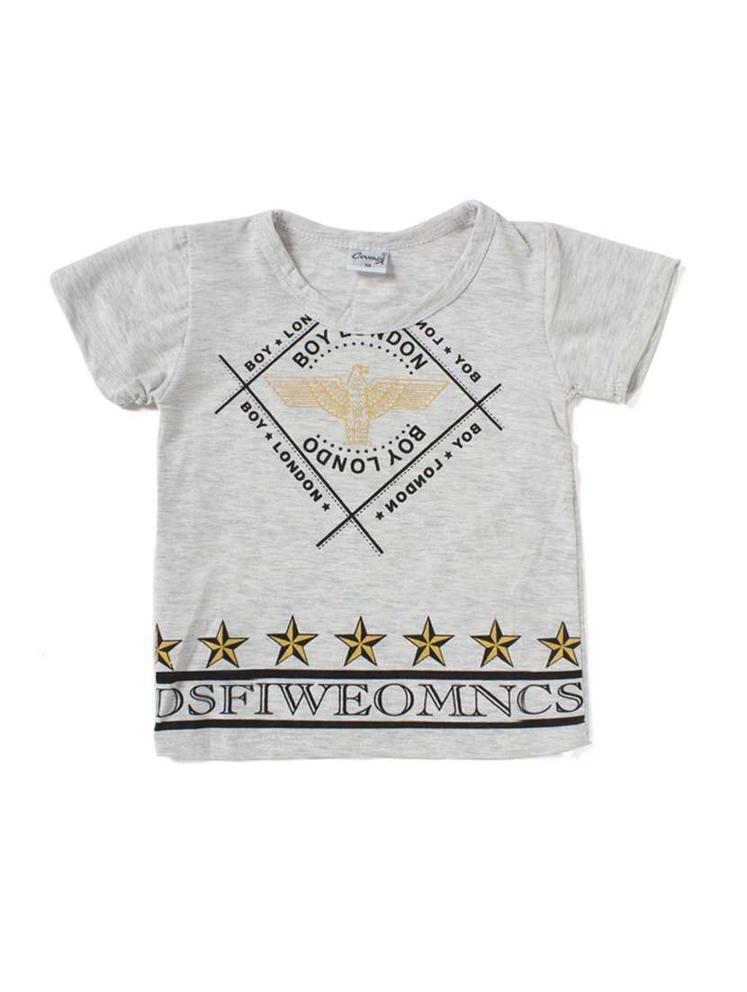 boys round neck graphic print t-shirt - 18472250 - Zoom Image - 0