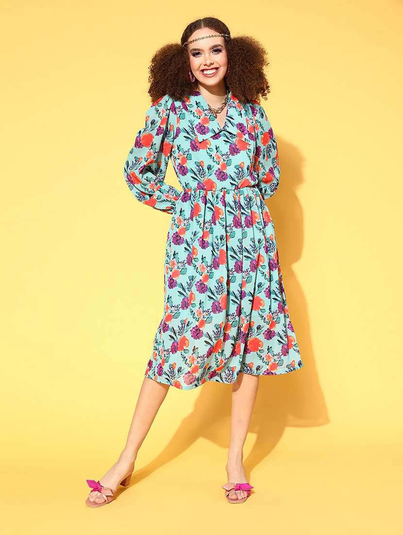 women's fit & flare floral dress