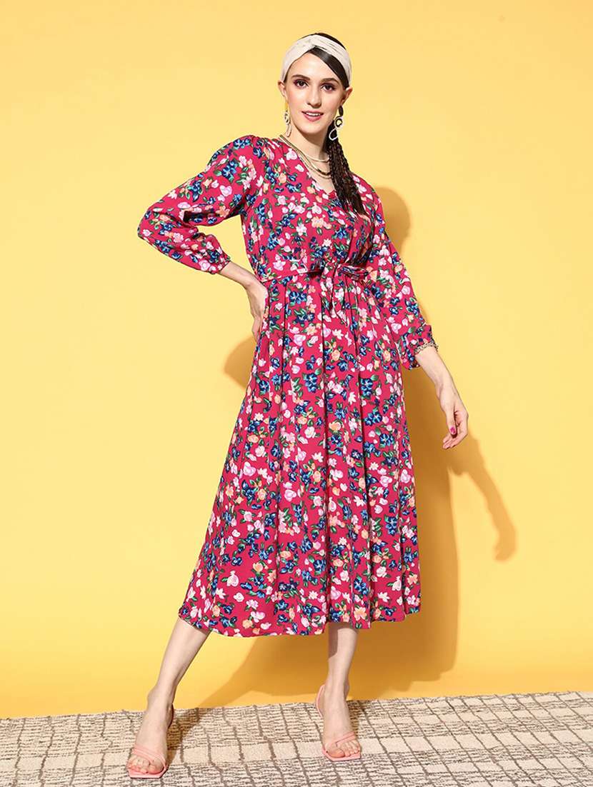 women's fit & flare floral dress