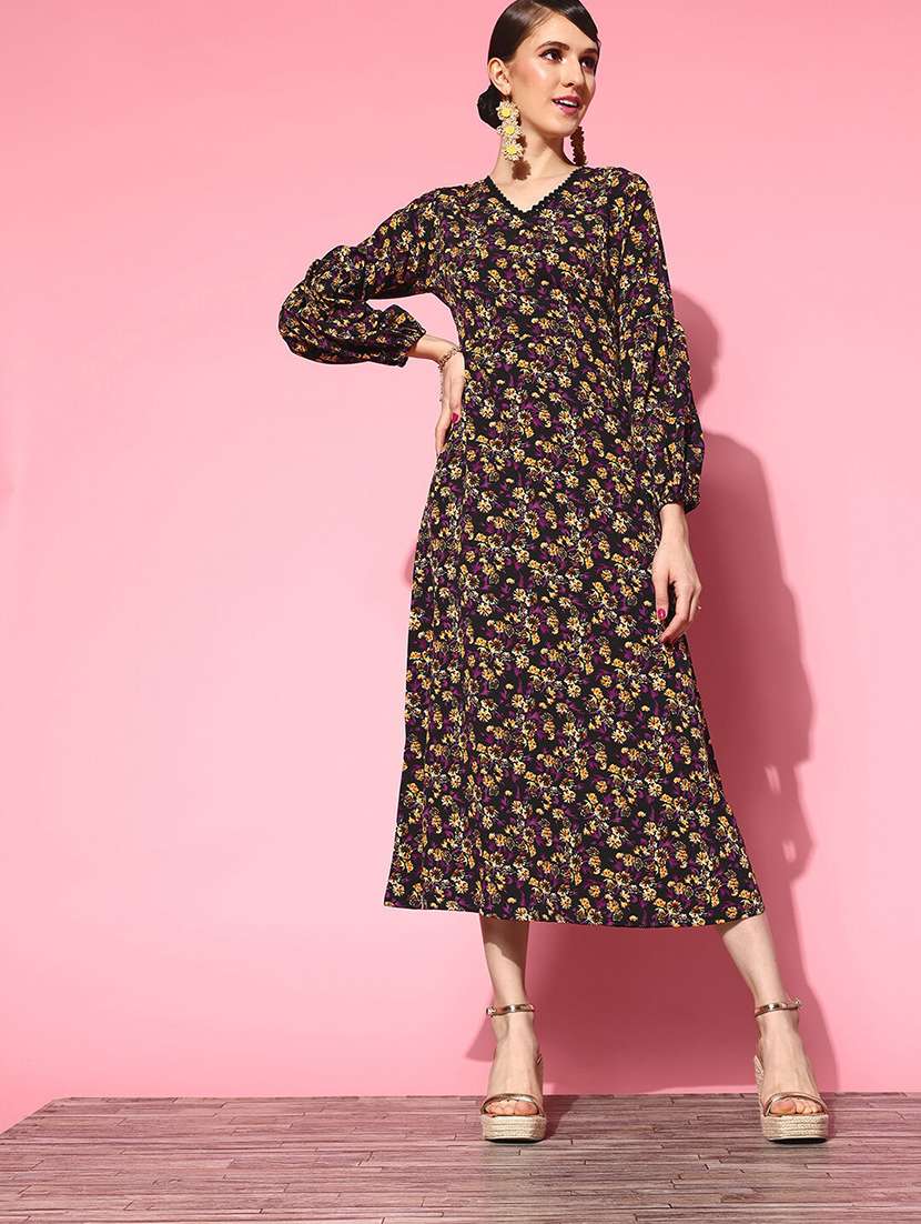 women's fit & flare floral dress