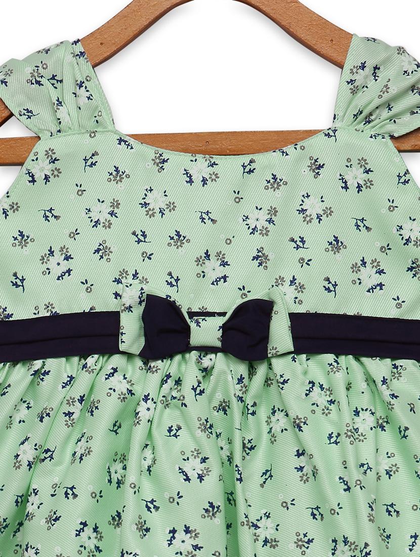 girls sea green floral frock - 18473274 - Standard Image - 2