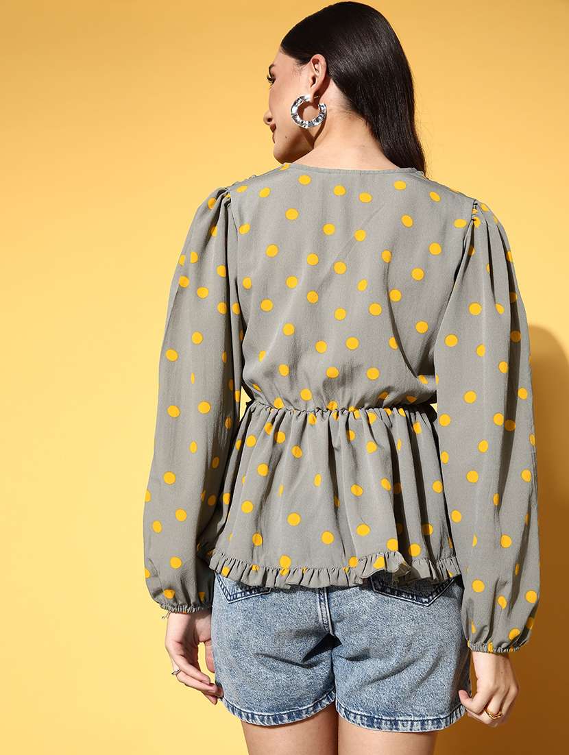 women's peplum v neck top - 18473506 -  Standard Image - 2